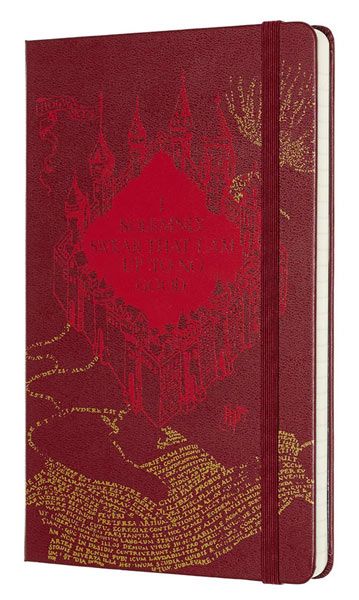 Класически тефтер Moleskine Limited Editions Harry Potter The Marauder’s Map с твърди корици и линирани страници