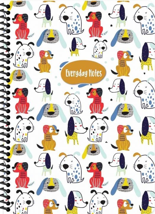 Тетрадка Keskin Color Animal Friends A4, 80 листа с широки редове, асортимент