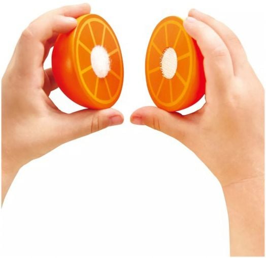 Игрален комплект Hape - Дървени плодове за рязане