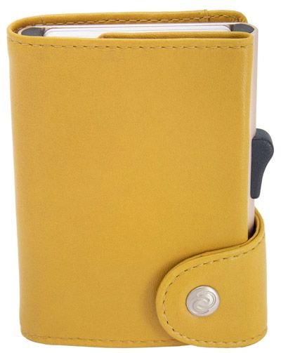 Портфейл за карти и монети C-secure XL Solis Yellow