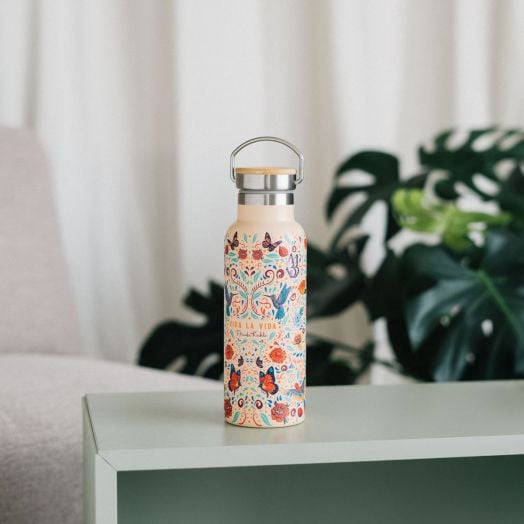 Метална бутилка Grupo Erik Frida Kahlo Viva La Vida с дръжка, 500 мл.