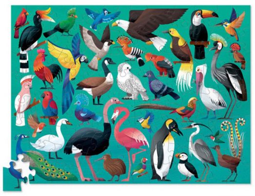 Детски пъзел Crocodile Creek Birds - Птици, 100 части