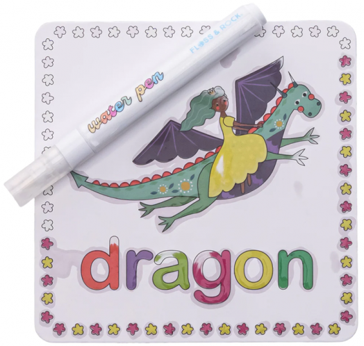 Оцветяване с вода Floss & Rock, Magic Colour-in cards, Fairy Tale - Принцеса