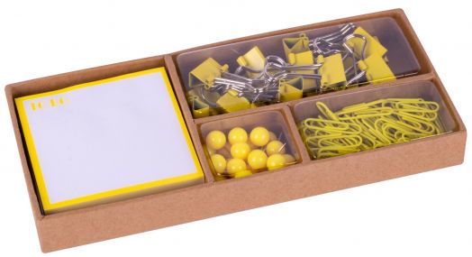 Комплект с принадлежности за бюро Apli Fluor, жълт