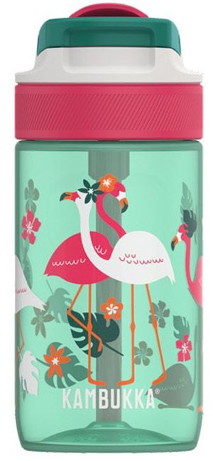 Детска бутилка за вода от тритан Kambukka Lagoon Pink Flamingo, 0.400 л.