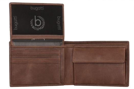 Портфейл Bugatti Volo 8CC, кафяв