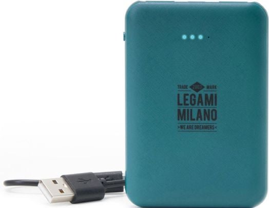 Външна батерия Legami - Petrol Blue, 5000 mAh