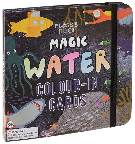 Оцветяване с вода Floss & Rock, Magic Colour-in cards, Deep Sea - Морски животни