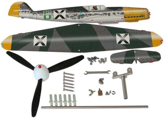 Комплект самолет - градински ветропоказател изтребител Messerschmitt Bf109G-2 с кардинални точки