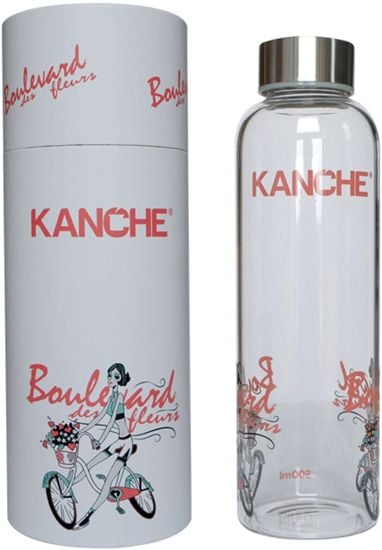 Стъклена бутилка Kanche - Лили и колелото, 0.500 л.