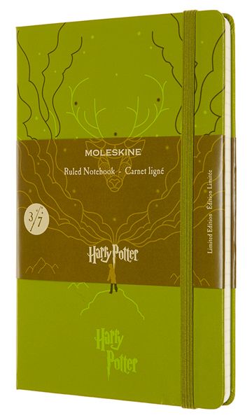Класически тефтер Moleskine Limited Editions Harry Potter Expecto Patronium с твърди корици и линирани страници