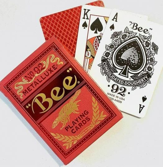 Карти за игра Bicycle Bee Metalluxe Red