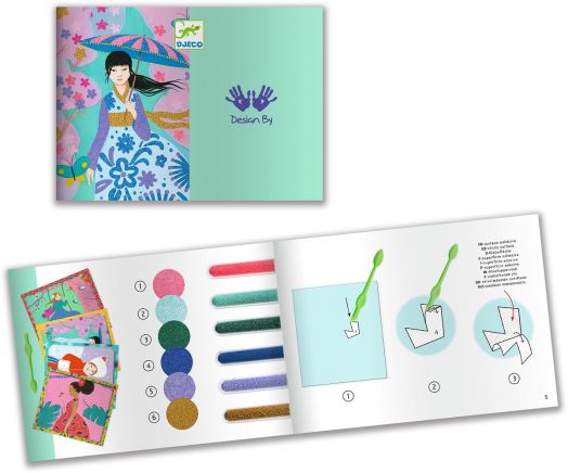 Творчески комплект Djeco: Направи колажи с мъниста Around the World