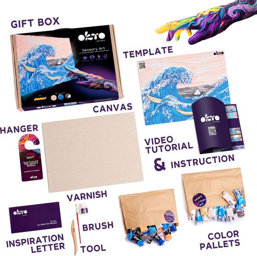 Творчески комплект Okto - Направи 3D картина с лек моделин 