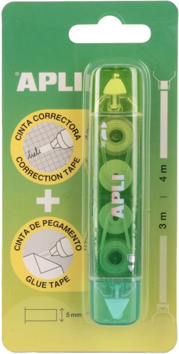 2-в-1 коректор и лепило Apli, зелен