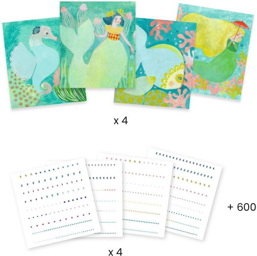 Творчески комплект Djeco - Направи картини с диаманти, Красиви вълни