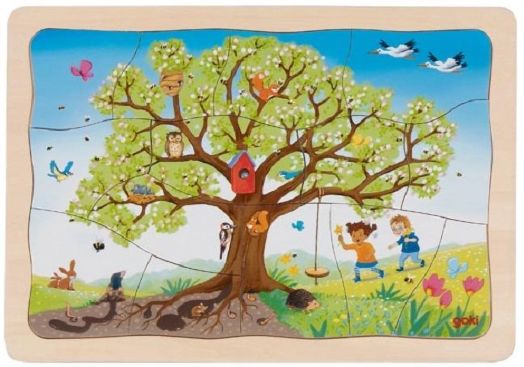 Многослоен пъзел Goki - Моето ябълково дърво