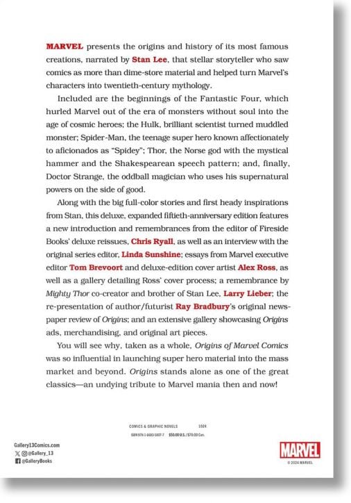 Origins of Marvel Comics Deluxe Edition