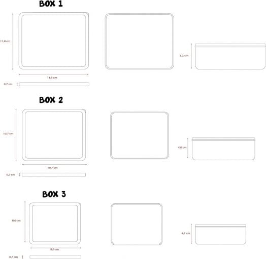 Комплект кутии за храна Vadobag Stitch Let's Eat, 3 бр.