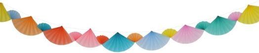 Хартиен гирлянд Folat - Ветрило Pastel, 4 метра