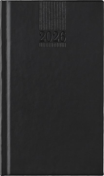 Черен джобен тефтер-органайзер Поло 2026