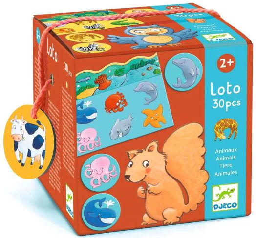 Образователна игра Djeco: Loto, животни