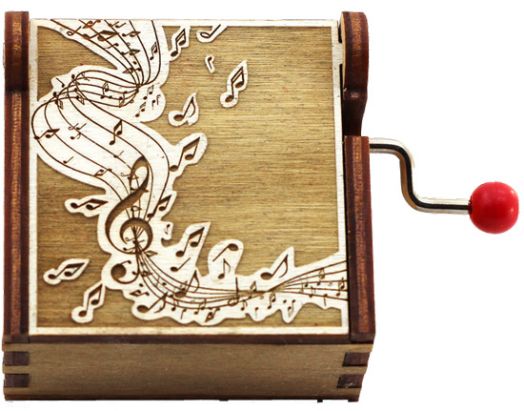 Музикална латерна My Way в гравирана дървена кутия с ноти