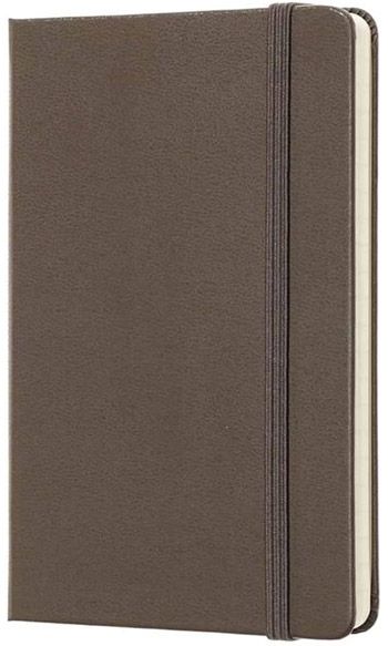 Джобен кафяв тефтер Moleskine Classic Earth Brown с твърди корици и линирани страници