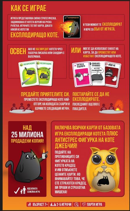 Настолна игра Експлодиращи Котета: Коте Джебчия