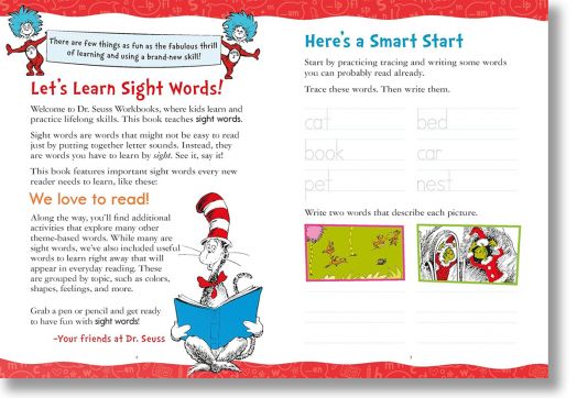 Dr. Seuss Workbook: Sight Words, Level 1