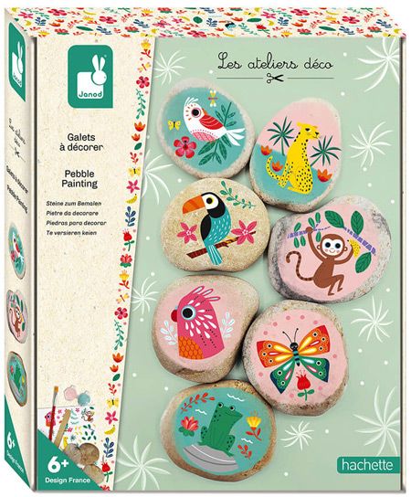 Креативен комплект Janod - Декориране на камъчета