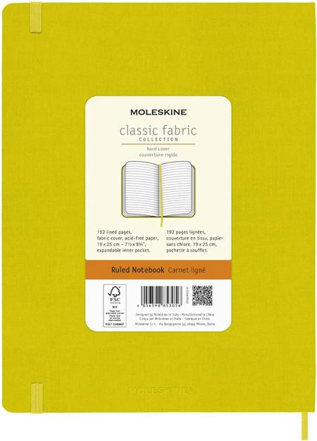 Голям тефтер Moleskine Classic Silk XL с твърди корици и линирани страници