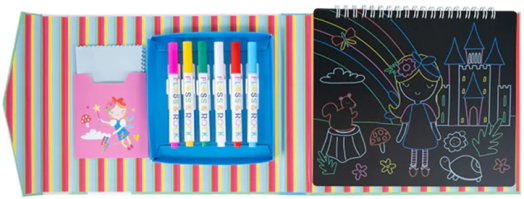 Творчески комплект Floss & Rock, Chalkboard Sketchbook, Rainbow Fairy - Феята на Дъгата