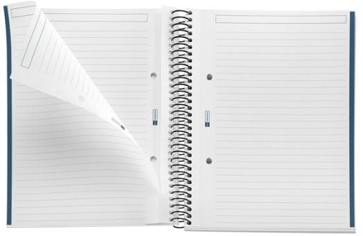 Тетрадка Miquelrius Be Eco A5 със спирала, 80 листа, широки редове, сапфир