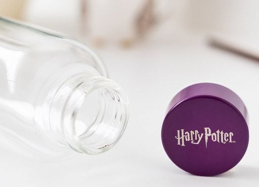 Стъклена бутилка за вода Grupo Erik - Harry Potter Hogwarts, 500 мл.