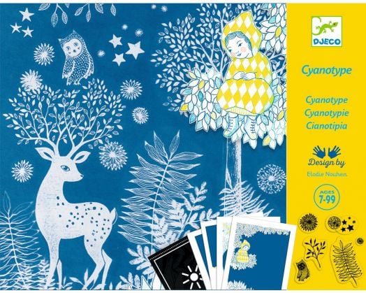 Креативен комплект Djeco In The Moonlight - циано печат