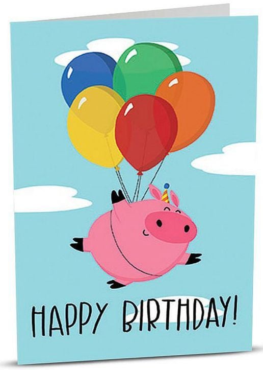 iGreet Картичка - Летящо прасе