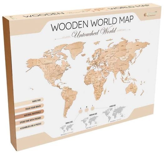 Дървен пъзел EWA - Карта на света