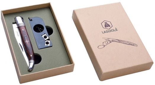 Комплект сгъваем нож и точило Laguiole