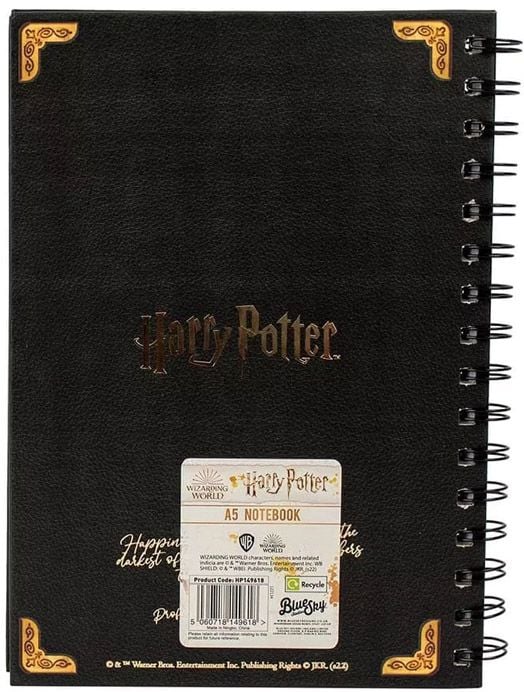 Тефтер със спирала Harry Potter Hogwarts Shield А5, 80 листа