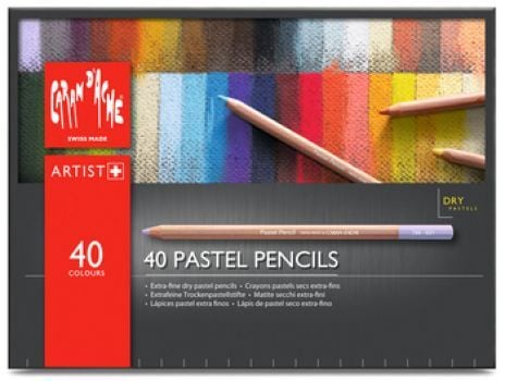 Комплект пастелни моливи Caran d'Ache, 40 цвята