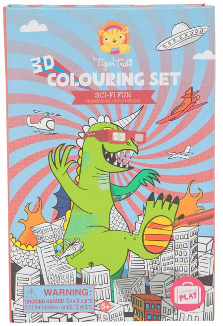 Креативен комплект за оцветяване с 3D ефект Tiger Tribe