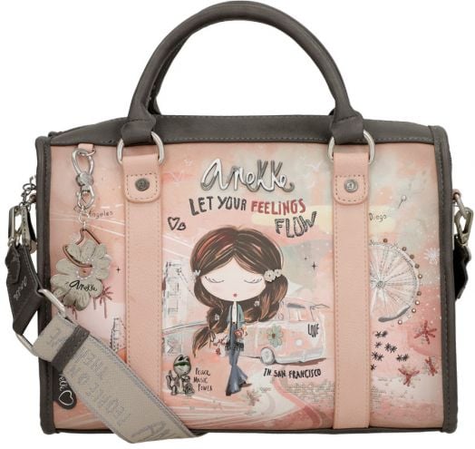 Дамска чанта Anekke Peace & Love Pink, 30 x 21 x 15 см.