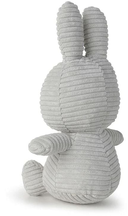 Плюшена играчка Miffy Eco Corduroy - светлосив заек, 23 см.