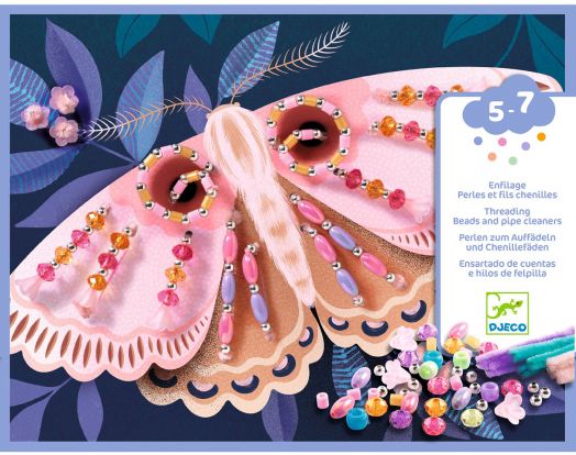 Креативен комплект Djeco - Декорирай картини с мъниста