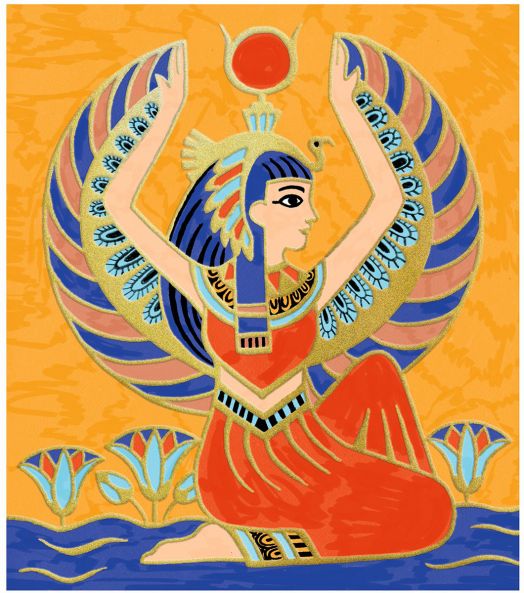 Творчески комплект Djeco: Направи си картини с флумастери - Египет