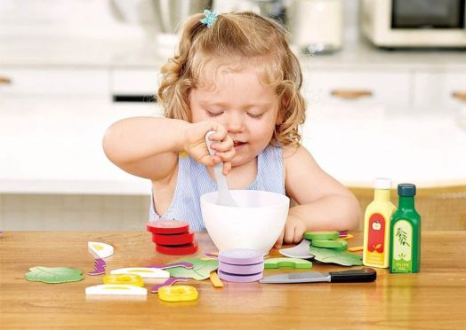 Дървен комплект Hape - Зеленчуци и сосове