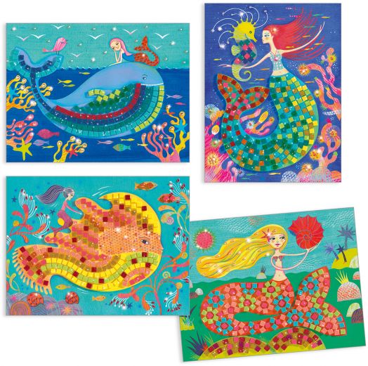 Творчески комплект Djeco: Мозайка - Русалки