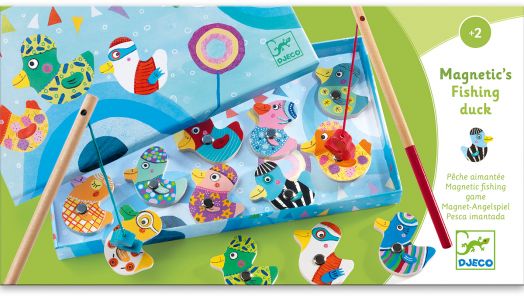 Дървени магнити Djeco - Патешки риболов