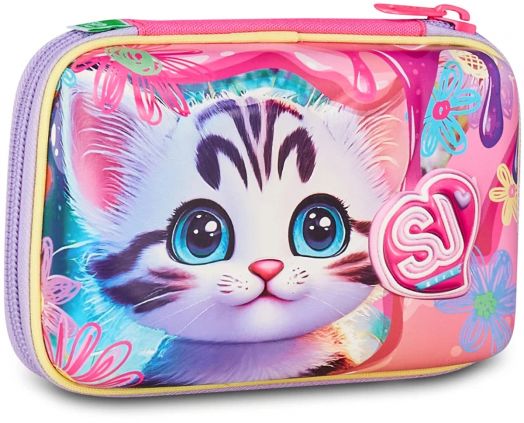 Ученически несесер Seven SJ Gang Speed Pad Cat & Air с едно отделение, пълен